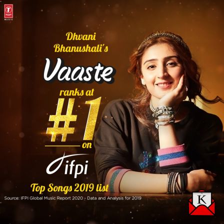 Dhvani Bhanushali’s Vaaste Announced Number One Song of 2019 by IFPI GMr-2020