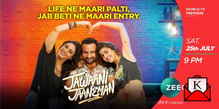 World TV Premiere of Jawaani Jaaneman on Zee Cinema on 25th July