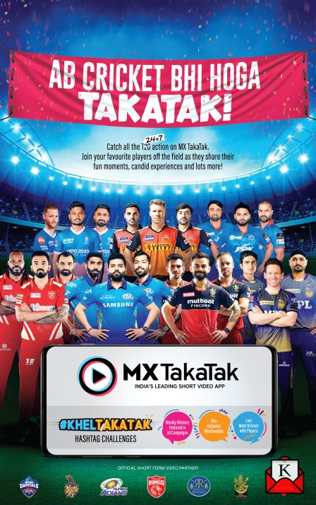 MX Taka Tak as Official Short Form Video Partner For 7 IPL Teams