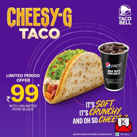 Taco Bell® India Announces Launch Of Yummy Cheesy G Taco For A Limited Time