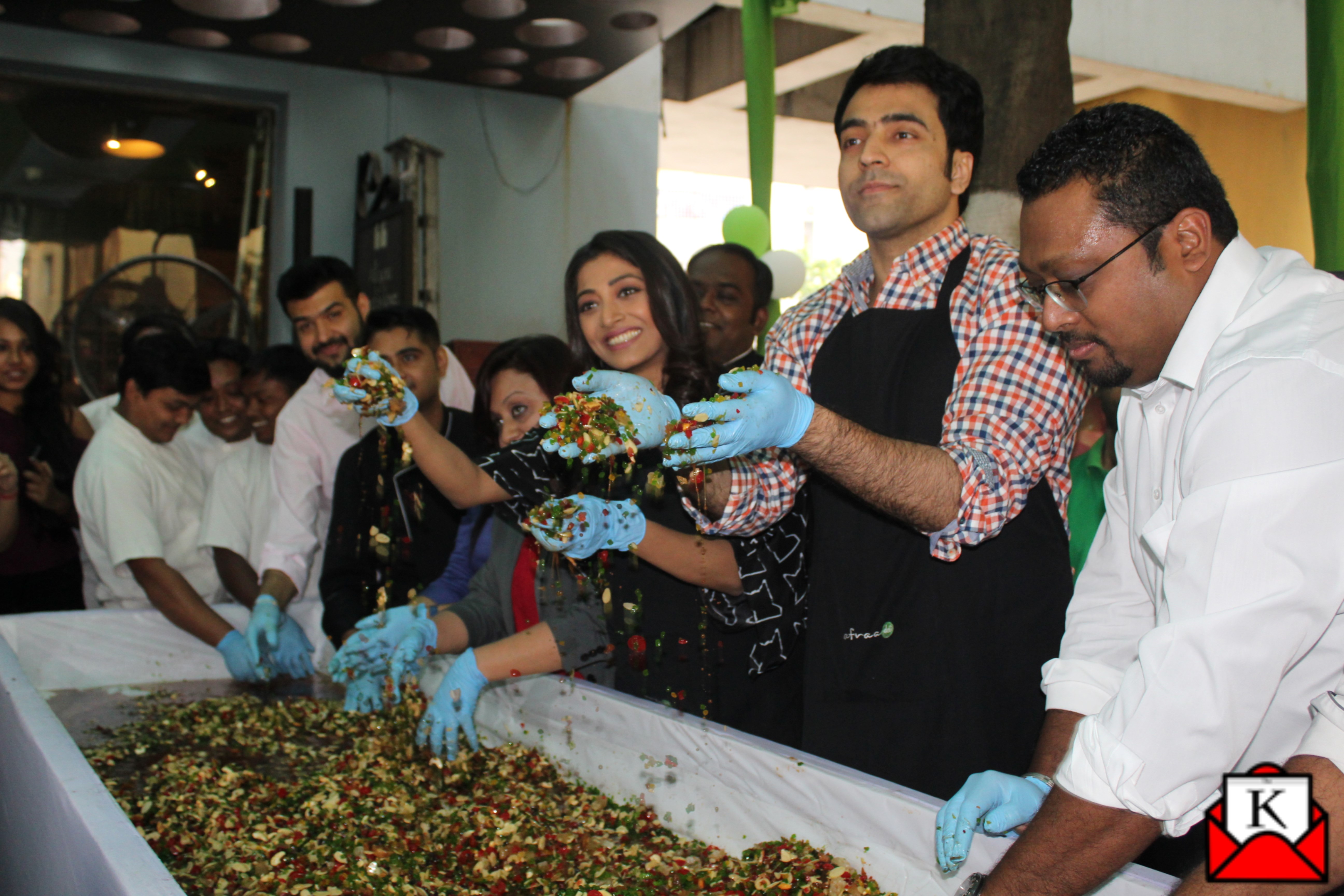 Abir Chatterjee and Paoli Dam Graces Cake Mixing Ceremony at Afraa Deli