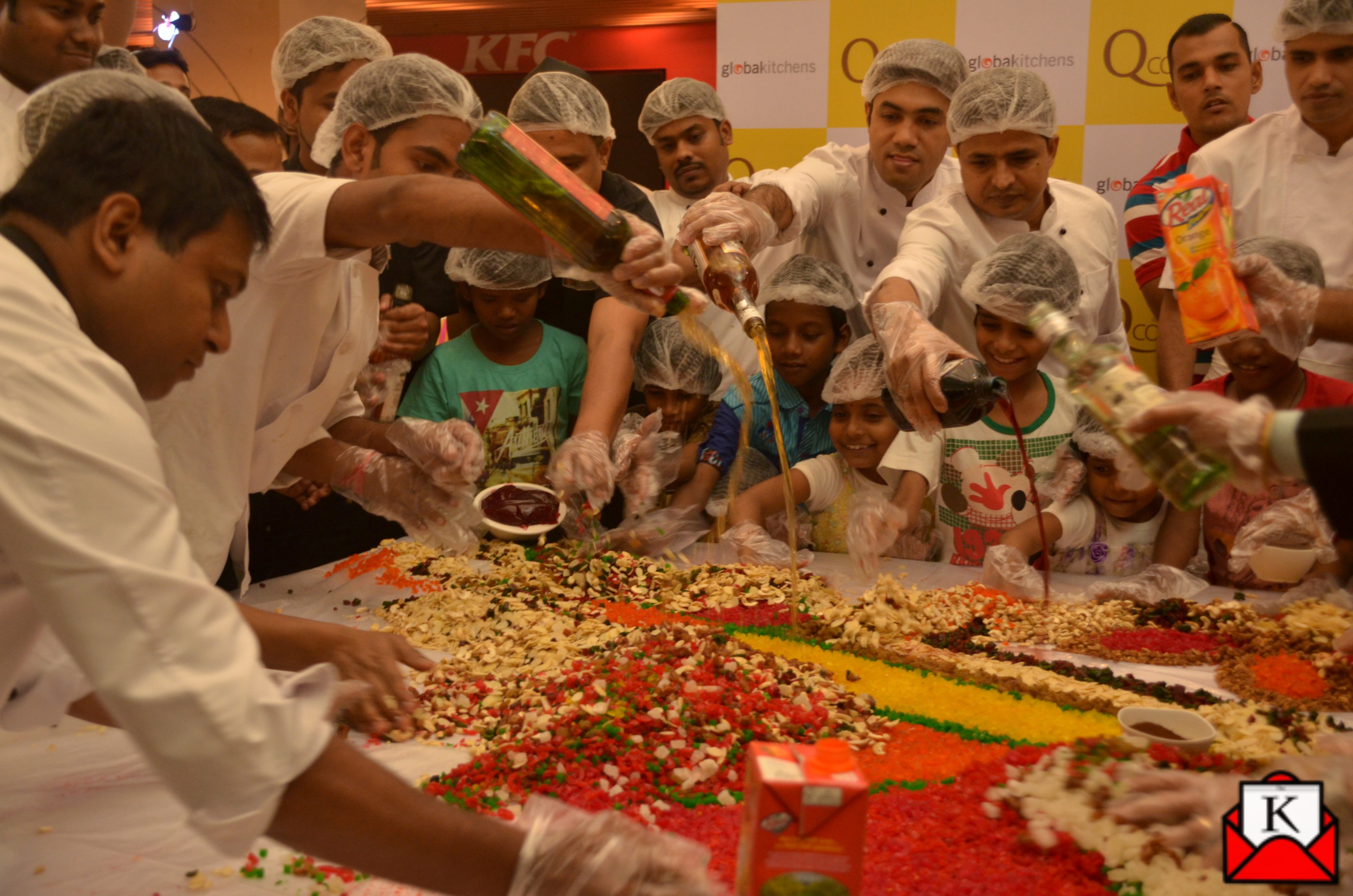 Ten Kids Of NGO Voice of World Participated in Cake Mixing Ceremony at Q-Court