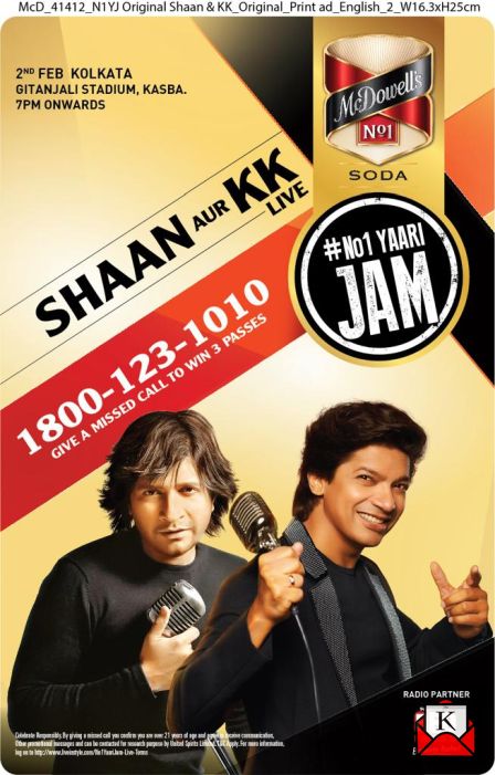 Shaan and KK to Perform Live at The No 1 Yaari Jam in Kolkata