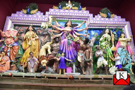Murugan Temple of Kerala as Theme at Mohammad Ali Park’s Durga Puja