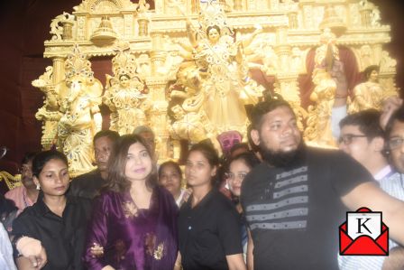 Bollywood Singer Alka Yagnik Inaugurated Young Boys Club Durga Puja