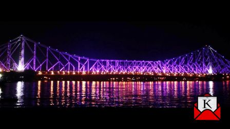 Signify Illuminated Howrah Bridge Using Color Kinetics Lighting System