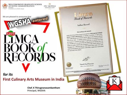 Culinary Museum in WGSHA Listed in Limca Book Of Records