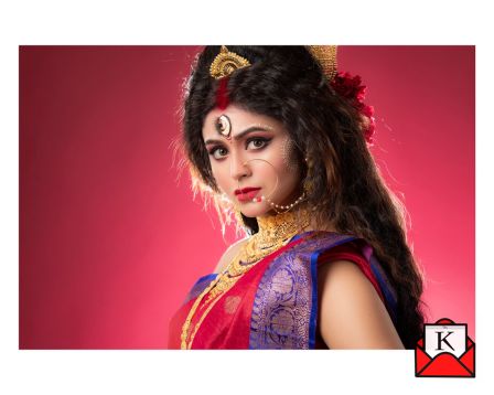 Actress Ritabhari As Personifications of Ma Durga For Kalyan Jewellers