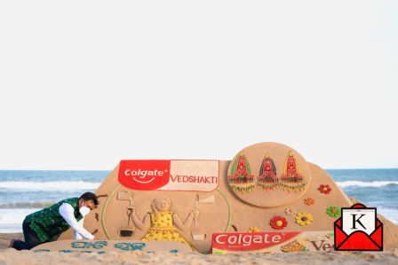 Sudarsan Pattnaik Created Colgate Vedshakti Sand Sculpture On Rath Yatra In Puri