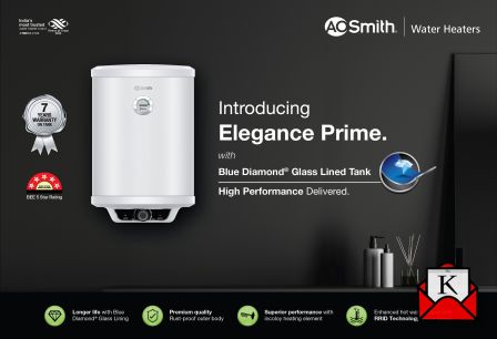 A. O. Smith India Launches Energy Efficient Water Heater- Elegance Prime