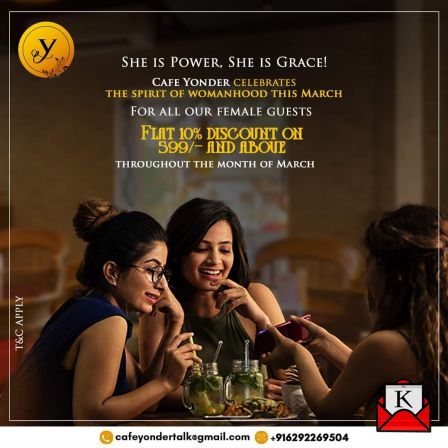 Cafe Yonder Announces 10% Discount To Celebrate Women’s Day