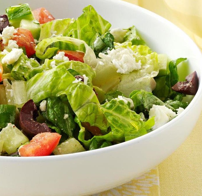 Recipe: Lettuce Salad With Cherry Tomatoes And Feta Cheese