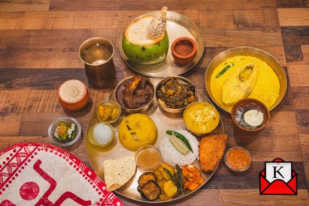 Traditional Special Thali At Ilish Truly Bong Restaurant For Pujo