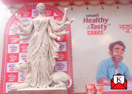 A Unique Ma Durga Idol Made From Chakki Atta In Kolkata