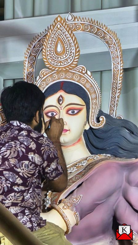 A Great Start To Puja With Chokkhu Daan At Samaj Sebi